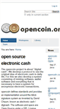 Mobile Screenshot of opencoin.org